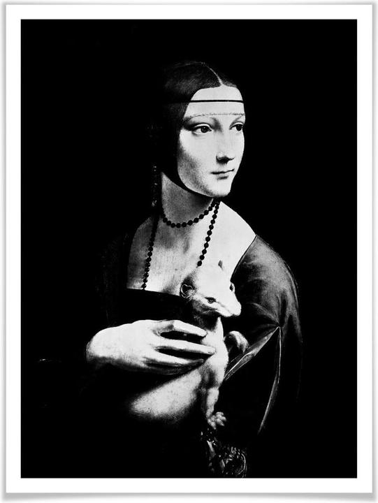 Actual product image Trenddeko Da Vinci - The Lady with the Ermine (24 x 30 cm)