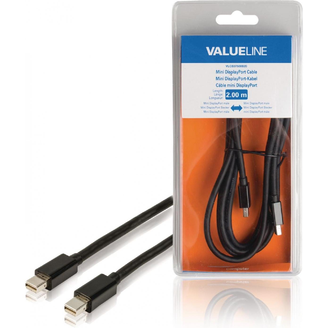 Thumbnail - Dreher & Kauf Mini DisplayPort to Mini DisplayPort Black M-M 2M (2 m, DisplayPort), Video Kabel
