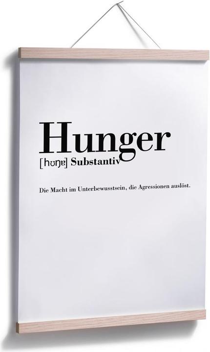 Produktbild Trenddeko Grammatik - Hunger (30 x 24 cm)