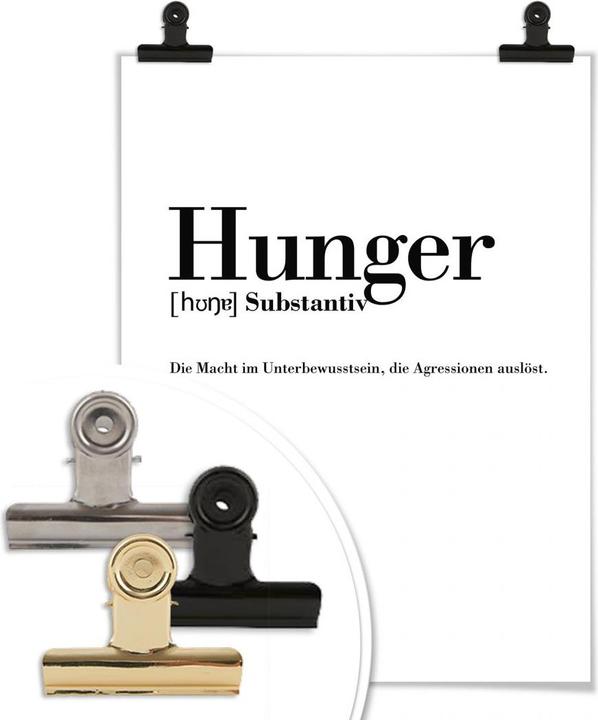 Produktbild Trenddeko Grammatik - Hunger (30 x 24 cm)