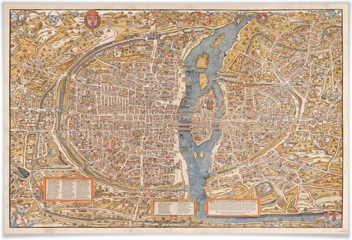 Image du produit Trenddeko Carte historique de Paris (60 x 40 cm)