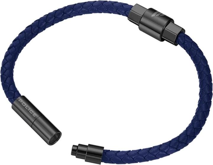 Police Shelf - Blue leather bracelet Rock Rebel PEAGB0001403/4 - Length: 20 cm (20 cm, Leder)
