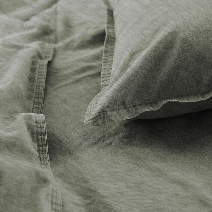 Actual product image H.G. Hahn-Haustextilien Hahn Flanell Bettwäsche Stone-Washed (Bedding set, 135x200 cm + 80x80 cm)