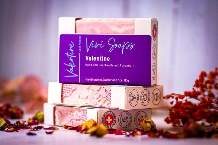 Actual product image Vivi Soaps Valentine - Rose soap (Hard soap)