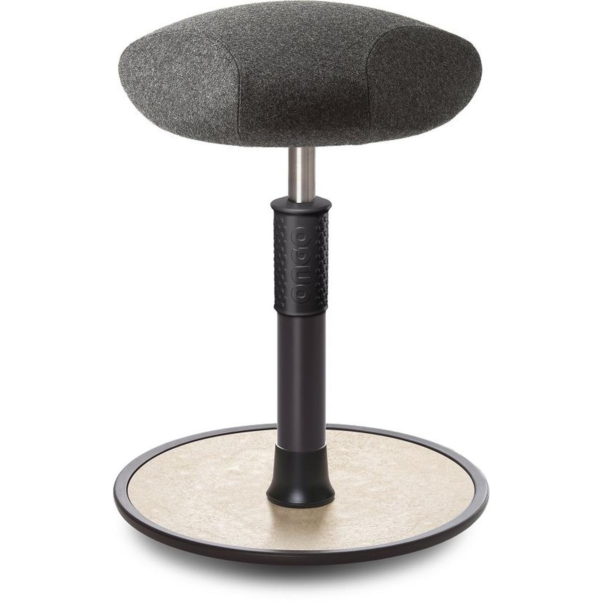 Ongo, Bürostuhl, Sitz- Stehhocker Free Regular Triangel kvadrat Divina Mel. Grau schw. /creme