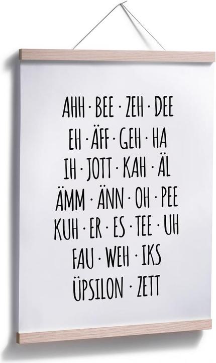 Actual product image Trenddeko The slightly different alphabet (30 x 40 cm)