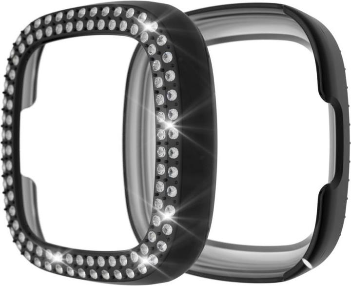 Produktbild Cover-Discount Fitbit Versa 3 / Sense - Glitzer Strass Schutz Case schwarz