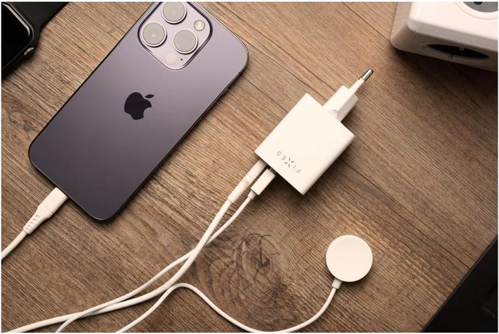 Image du produit Fixed Mini chargeur de voyage USB-C/USB fixe 45W | FIXC45M-CU-WH (45 W, 2 ports)