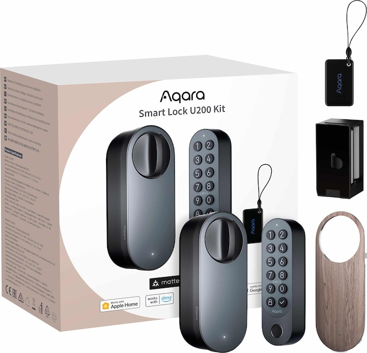Produktbild Aqara Smart Lock U200 (Bluetooth, Elektronische Zahlenkombination, Schlüssel, Smartphone, Schlüsselkarte, Fingerabdruck)