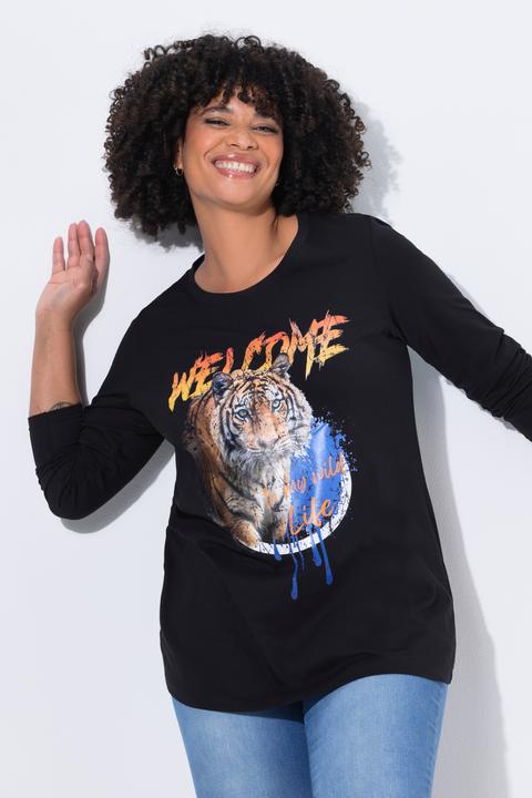 Immagine prodotto Angel of Style T-shirt dal taglio comodo con tigre e maniche lunghe (60)