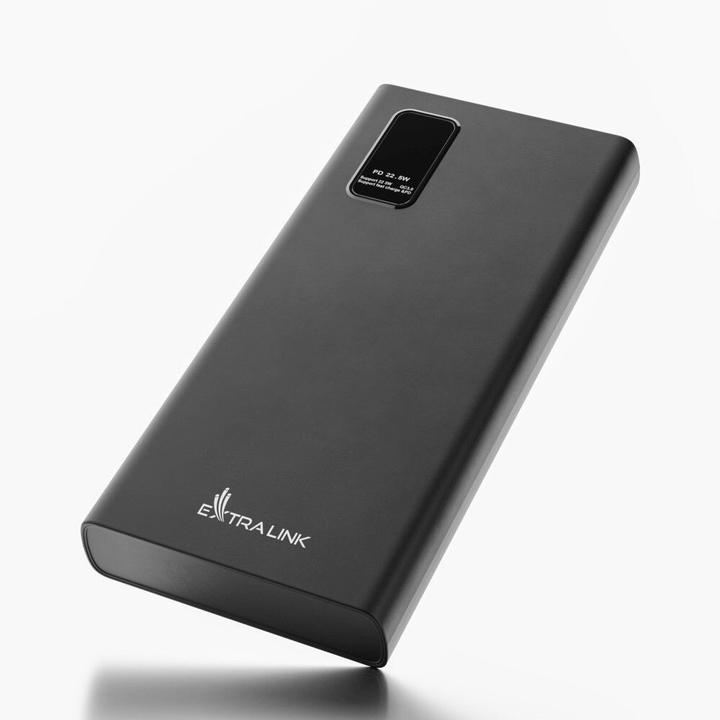 Actual product image Extralink EX.19485 power bank Lithium Polymer (LiPo) Black (10000 mAh, 22.50 W, 37 Wh)
