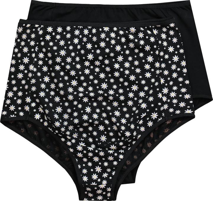 Image du produit Ulla Popken Culottes extra-hautes Bellieva, lot de 2, empiècement sur le ventre (54)