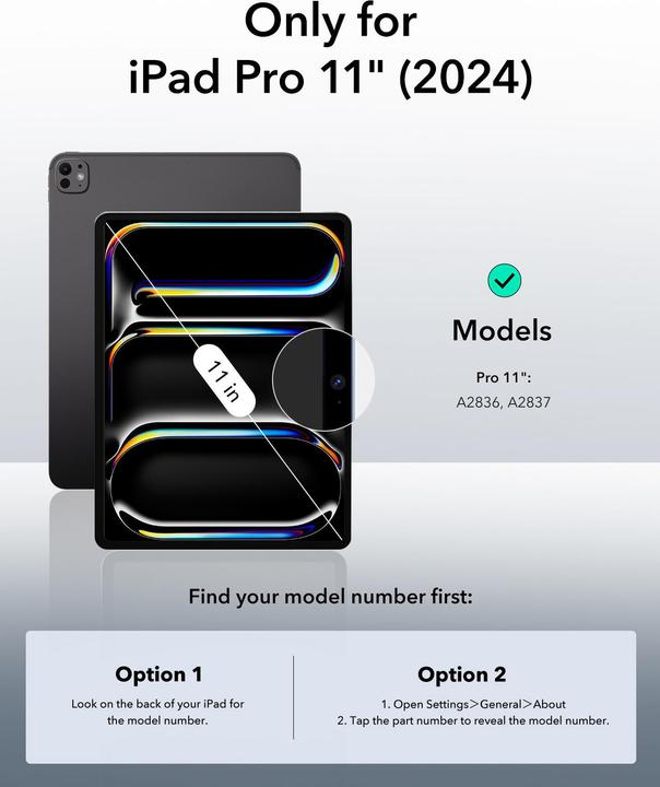 Actual product image ESR Rebound Hybrid case (iPad Pro 11 2024 (M4))