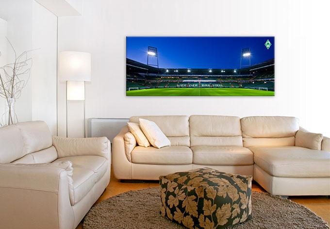 Actual product image SV Werder Bremen Werder Bremen Weser Stadium Grandstand Panorama (120 x 50 cm)