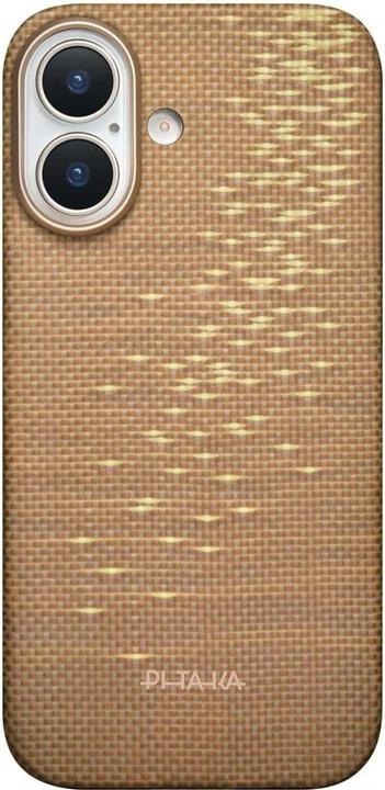 Produktbild Pitaka MagSafe Backcover aus echtem Aramid Ultra-Slim Case Case Golden Glint (Apple iPhone 17)