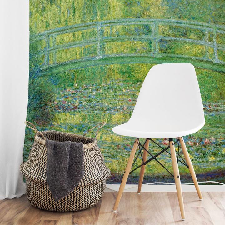Actual product image Trenddeko Monet - Water lily pond and Japanese bridge (240 x 260 cm)