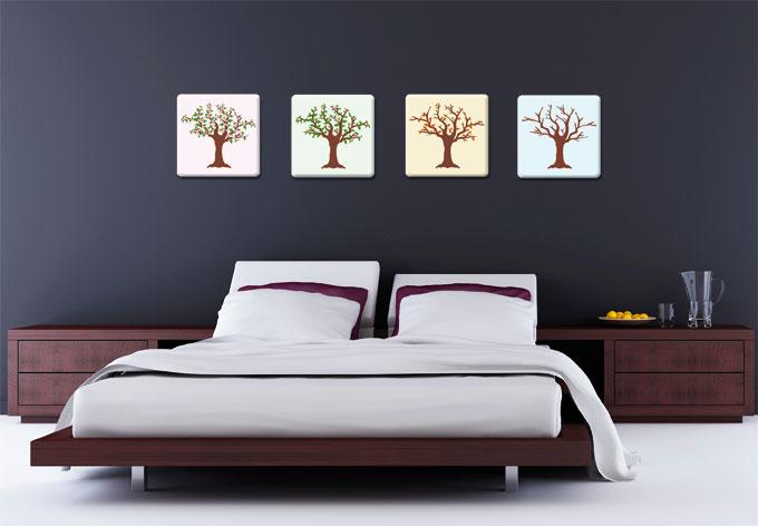 Image du produit Trenddeko Quatre saisons (20 x 20 cm)