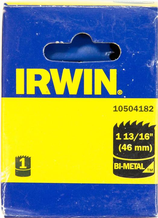 Actual product image Irwin Bimetal hole saw 46 mm, Vario toothing 4.5/5.5 TPI, Weldtec, 10504182 (46 millimetres)