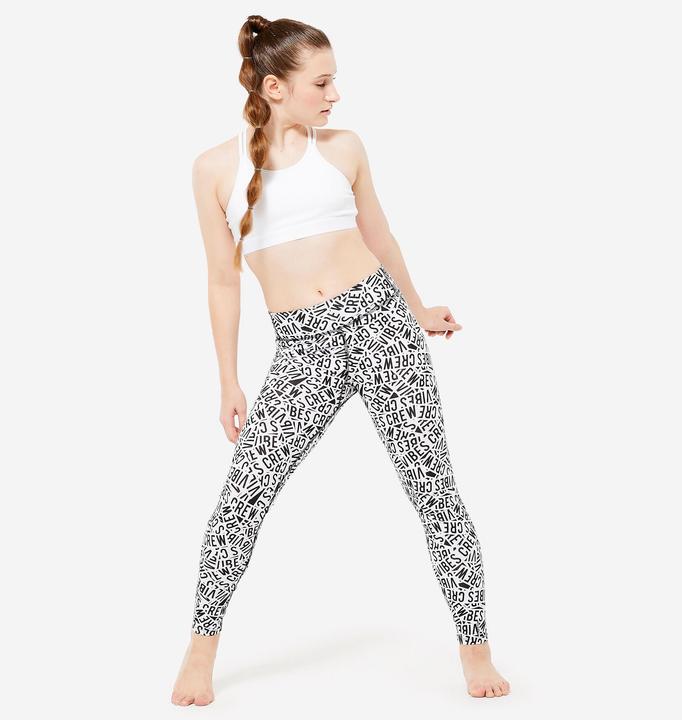 Produktbild Domyos Leggings Maedchen Modern Dance hoher Taillenbund Baumwolle (170)