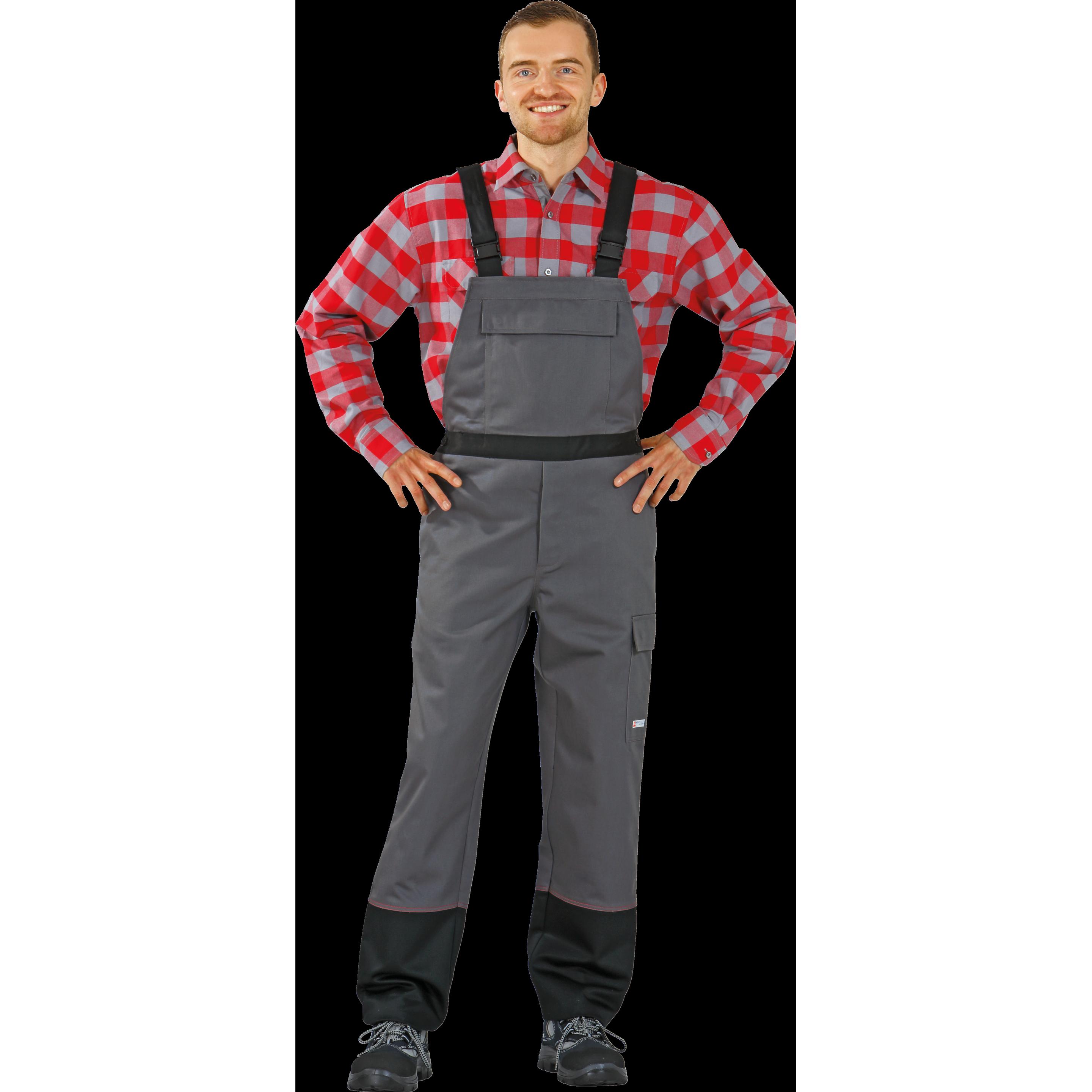 Planam, Arbeitshose, Schweisserschutzlatzhose Weld Shield Grösse 48 grau/schwarz (48)