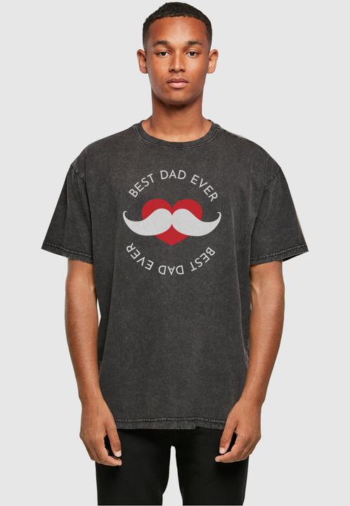 Produktbild Merchcode Fathers Day - Best dad Acid Washed Heavy Oversized Tee - 112923 (L)