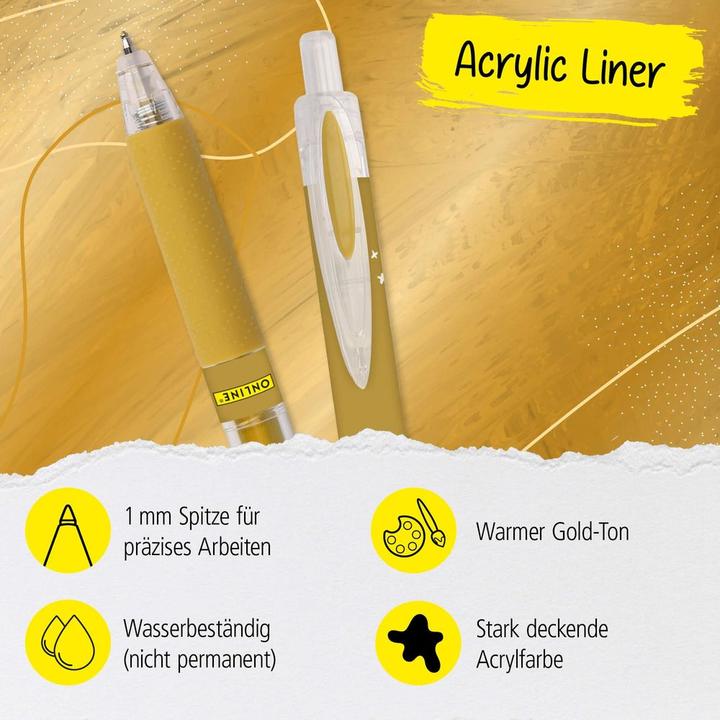 Image du produit Online Acryl Liner 18618/6 gold (Or, 6x)