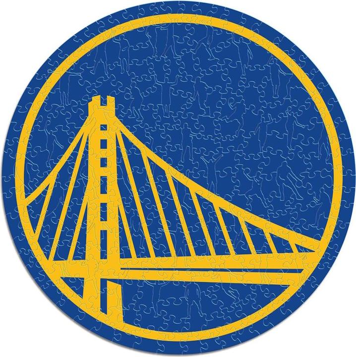 Actual product image Iconic NBA - Golden State Warriors - Logo - Wooden Puzzle Size S (150 pieces) (150 pieces)