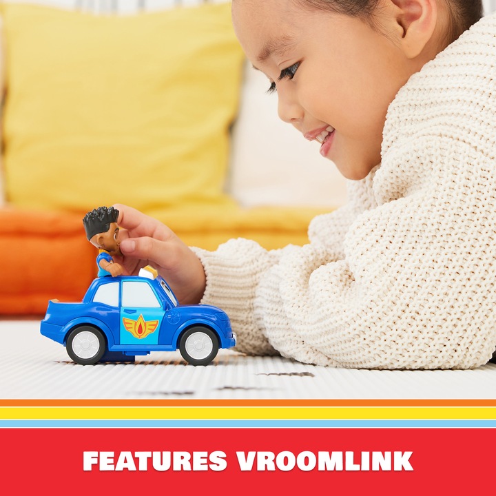 Actual product image Spin Master Disney Junior Firebuds, Jayden and Piston, Action Figure and Toy Police Car with Interactive Aug