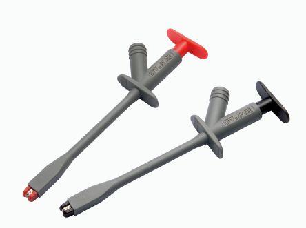 Produktbild RS PRO 4mm Abgreifklemme Schwarz, Grau, Rot, Bronze Spitze, 1000V / 10A (Klemme)