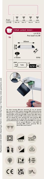 Image du produit Paulmann Transformateur professionnel VDE