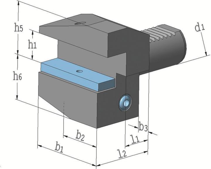 Actual product image Tecwerk Radial tool holder B3 DIN 69880 VDI30 right overhead