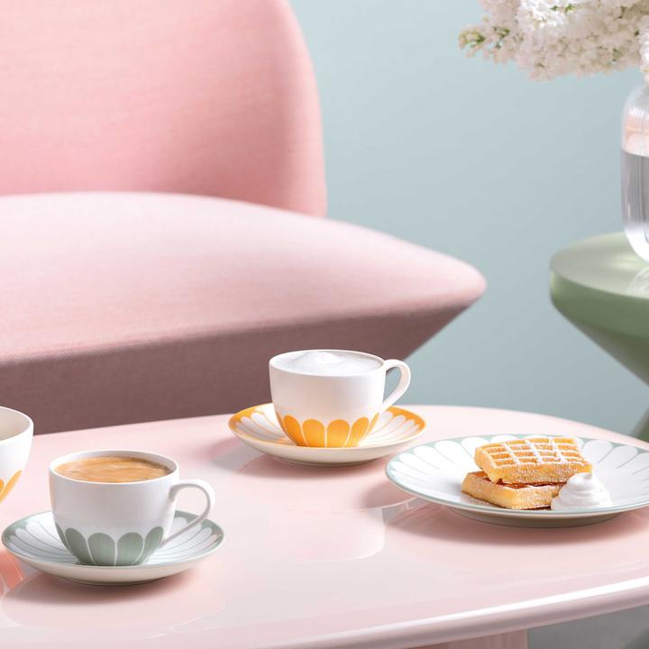 Produktbild Villeroy & Boch Fleur Couleur Kaffeetassen mit Untertassen (160 ml, 6 x)