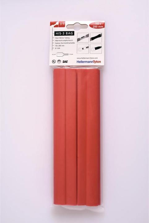 Produktbild HellermannTyton Schrumpfschlauchsortiment Rot (10 x)