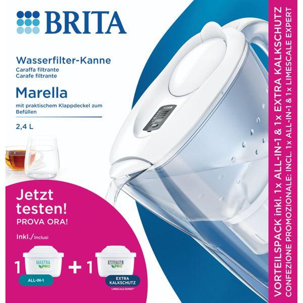 Thumbnail - Brita Marella weiss inkl. inkl. 1x ALL-in-1, 1x Extra Kalk, Wasserfilter, Weiss