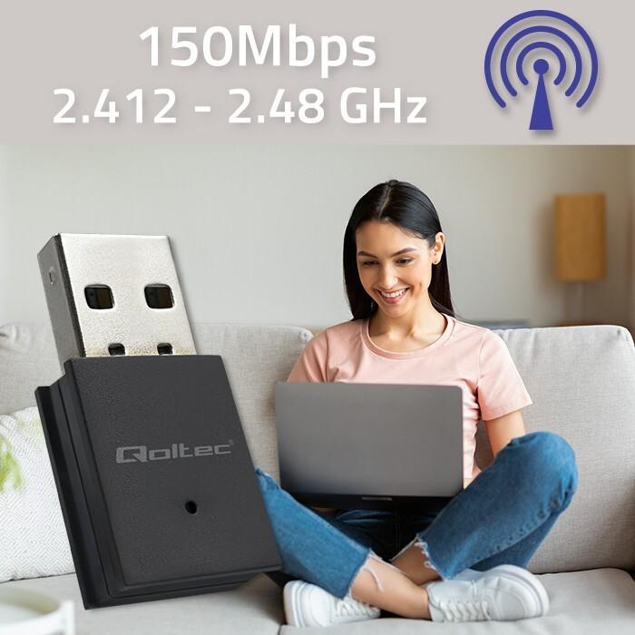 Produktbild Qoltec 57007 Wireless Mini Adapter