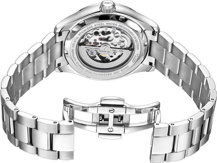 Produktbild Rotary GB05095/74 Oxford Automatik Herrenuhr 40mm 5ATM (Analoguhr, 40 mm)