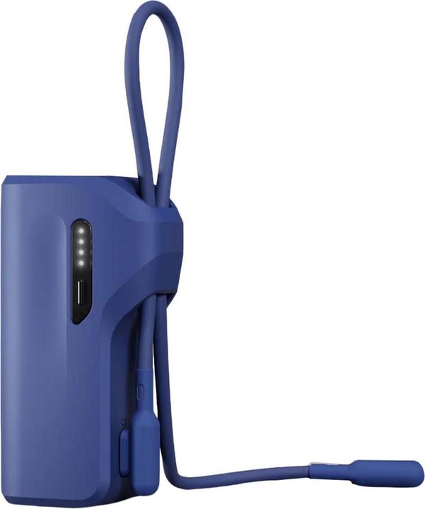 Actual product image Cygnett Battery bank Thumboost 5K Powerbank con cavo integrato (BLU) (CY5357PBCHE) (5000 mAh, 15 W, 18.50 Wh)