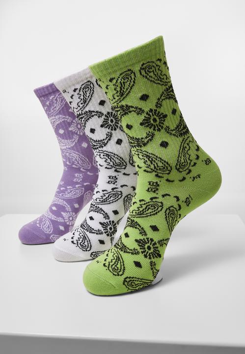 Actual product image Urban Classics Bandana Pattern Socks 3-Pack (pack of 3, 43 - 46)
