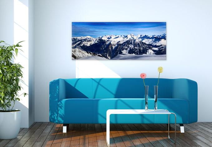 Produktbild Trenddeko Alpenpanorama (120 x 50 cm)