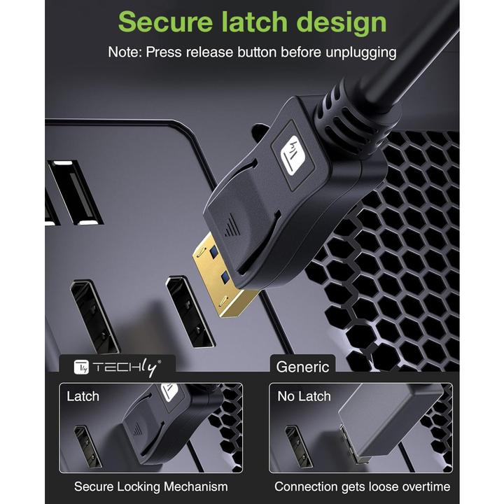 Actual product image Techly DisplayPort — DisplayPort (2 m)