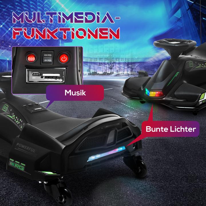 Actual product image Homcom Kinder Elektro Gokart Kunststoff, Metall Schwarz