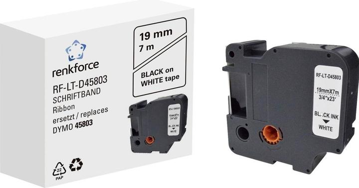 Actual product image Renkforce RF-LT-D45803 Compatible replaces DYMO D1 - 45803 19 mm Ba (1.90 cm, Black)