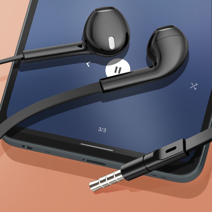 Actual product image xO wired earphones EP68 jack 3,5 mm black (Cable)
