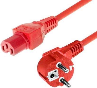 Générique CEE7 POWERCORD WITH IEC C15 RED -1.8M (1.80 m)