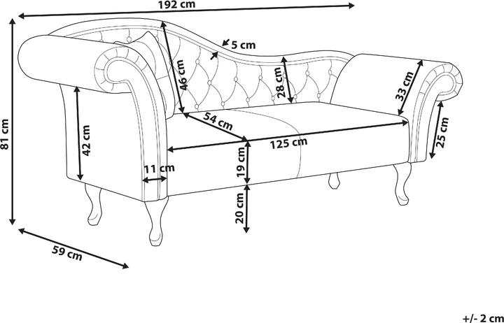 Actual product image Beliani Lattes (Recamiere)