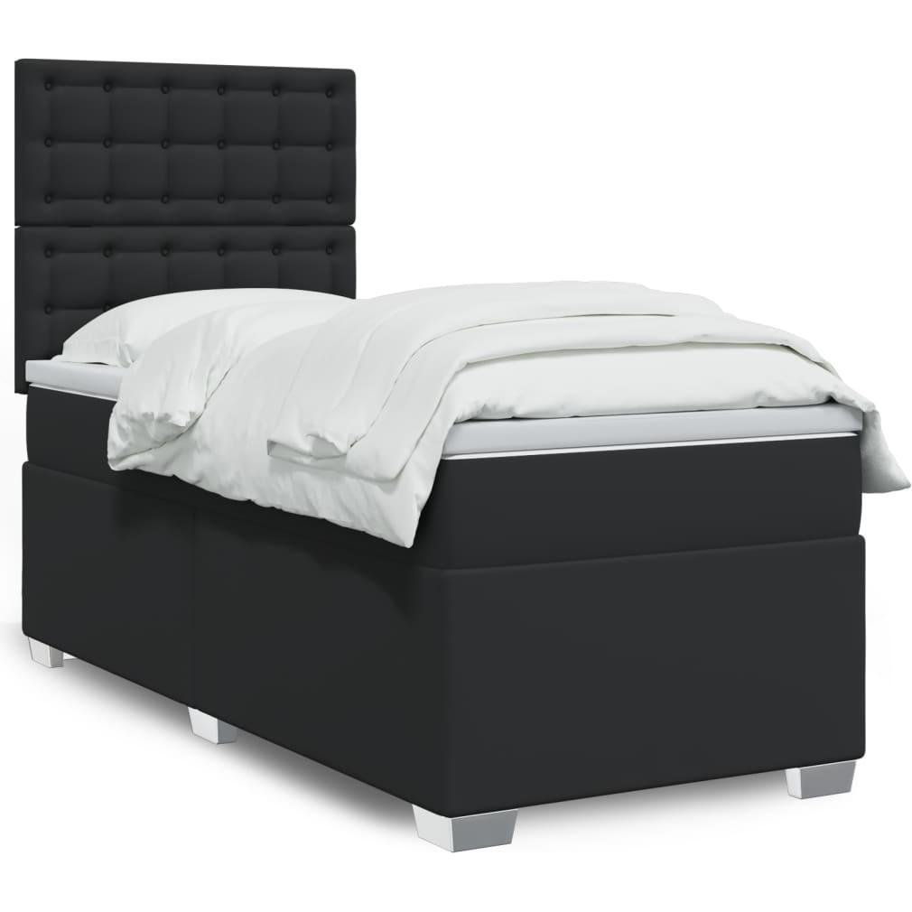 VidaXL, Bett, Bo x springbett mit Matratze 120 x 200 cm Kunstleder (120 x 200 cm)