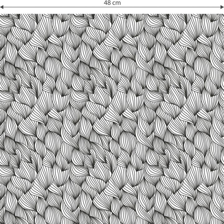 Actual product image Trenddeko Graphic waves - black and white (528 x 48 cm)