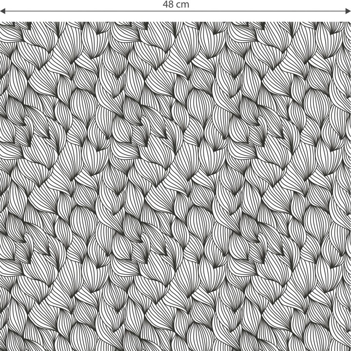 Produktbild Trenddeko Grafische Wellen - schwarzweiss (528 x 48 cm)