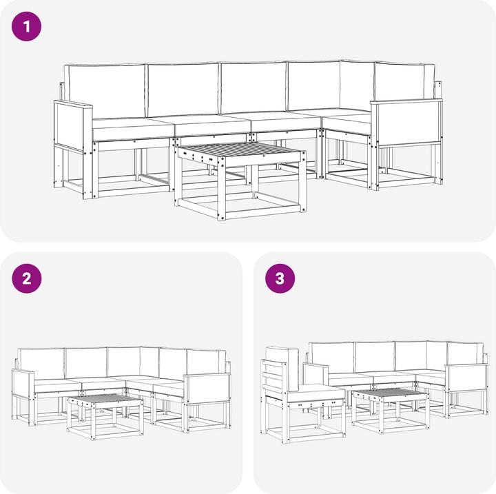 Produktbild vidaXL Outdoor-Sofa