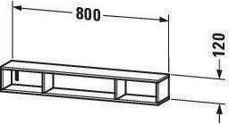 Produktbild Duravit Regalelement L-CUBE 800x140x120mm weiss hochglanz